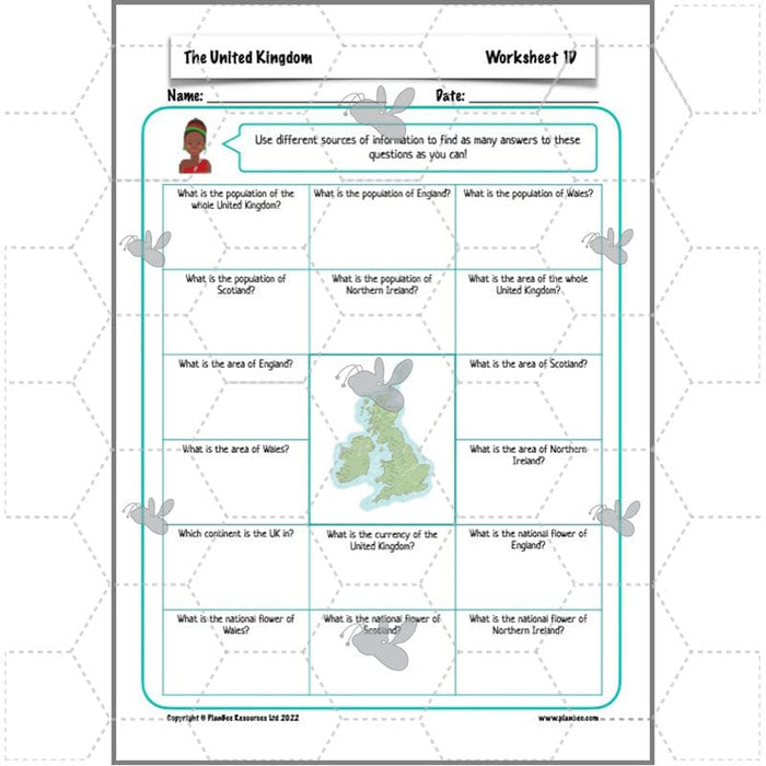 PlanBee The United Kingdom KS2 Geography Planning Pack by PlanBee