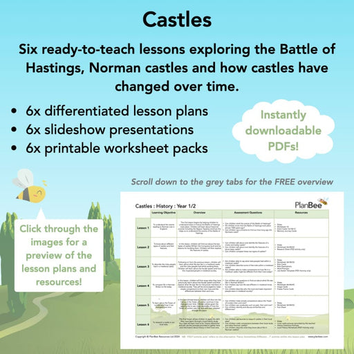 PlanBee Castles Castles KS1 History Lesson Planning and Resources