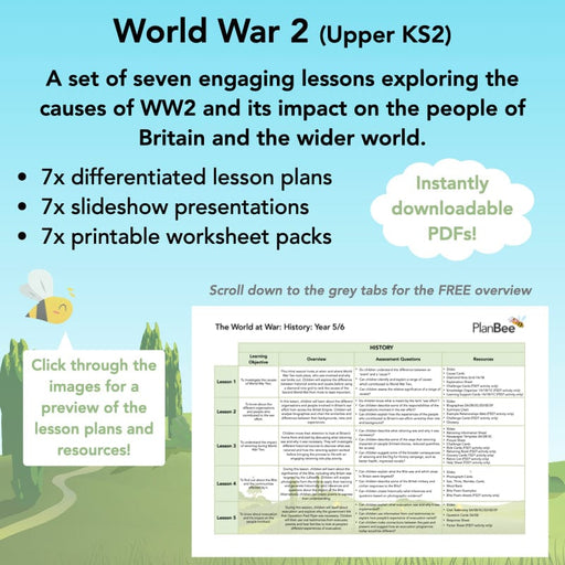 PlanBee Upper KS2 World War 2 History Planning and Resources