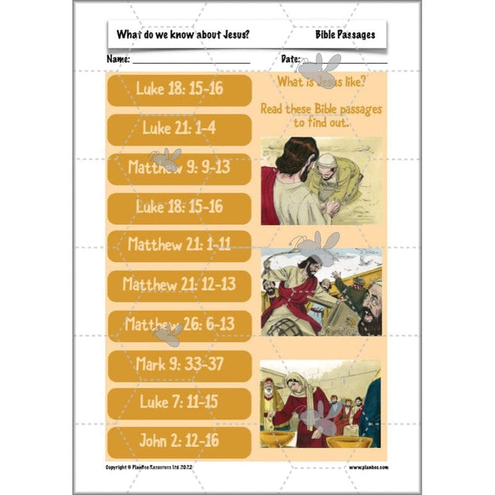 PlanBee What do we know about Jesus? KS2 Year 3 RE Lessons by PlanBee