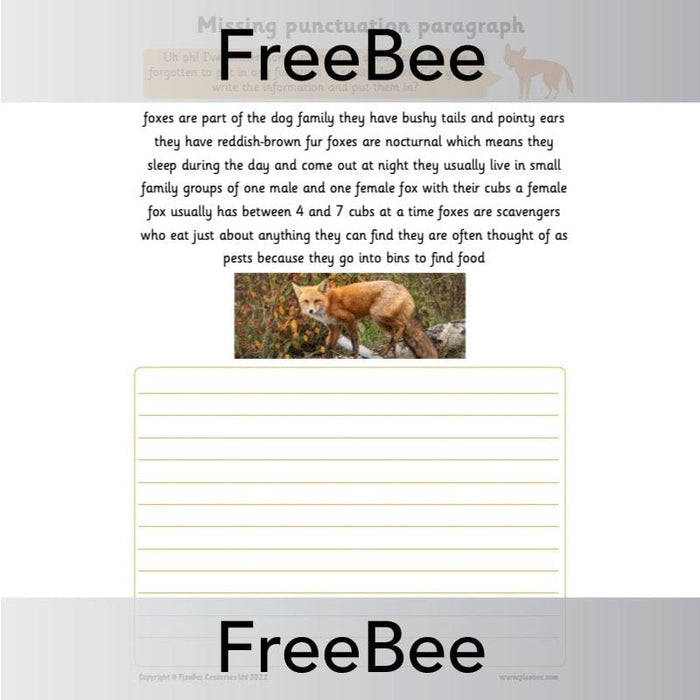 PlanBee Capital Letters and Full Stops Worksheets | PlanBee