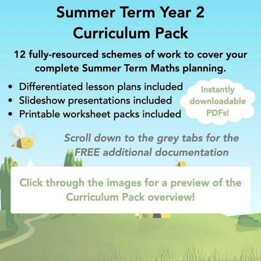 PlanBee Year 2 Summer Term Maths Curriculum Pack by PlanBee