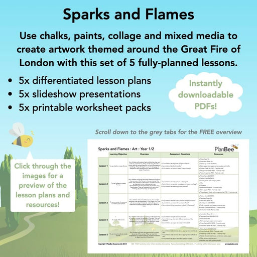 PlanBee Great Fire of London Art Ideas | PlanBee KS1 Art Lesson