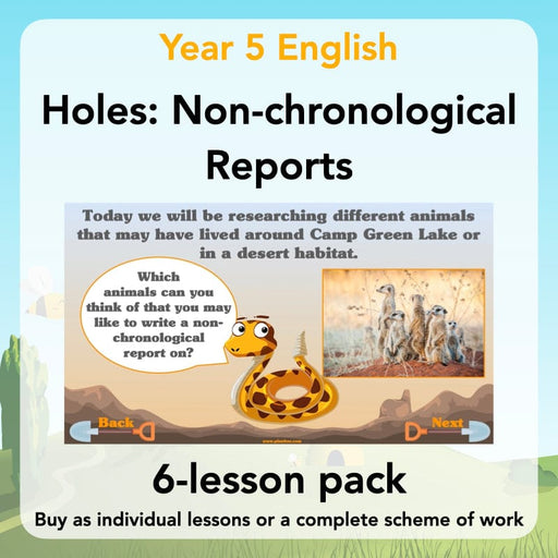 PlanBee Holes | Non-chronological Reports Year 5 | PlanBee