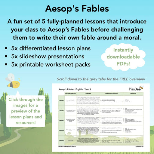 PlanBee Aesop's Fables KS2 English Lesson Plans by PlanBee