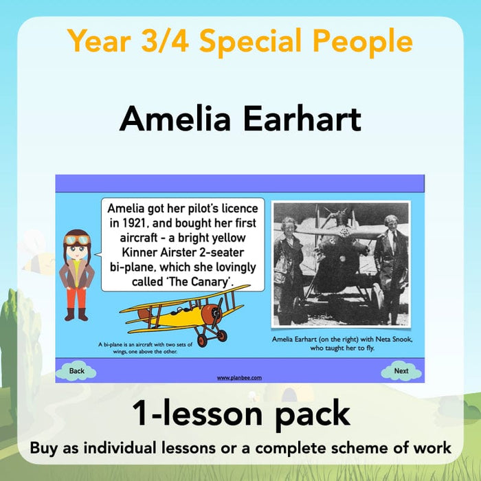PlanBee Amelia Earhart KS2 Special People Lesson by PlanBee