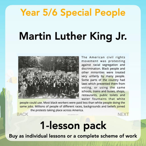 PlanBee Martin Luther King KS2 Year 5/6 Lesson by PlanBee