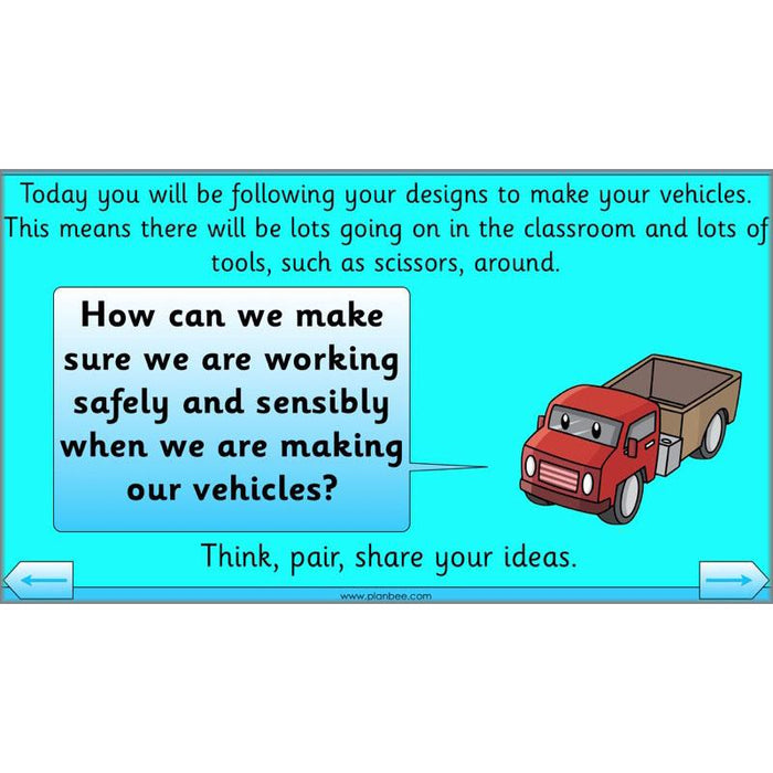 PlanBee Moving Vehicles KS1 Year 2 DT Lesson Planning | Teaching Resources