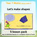 PlanBee Year 1 Shapes 2D and 3D Maths Lessons by PlanBee