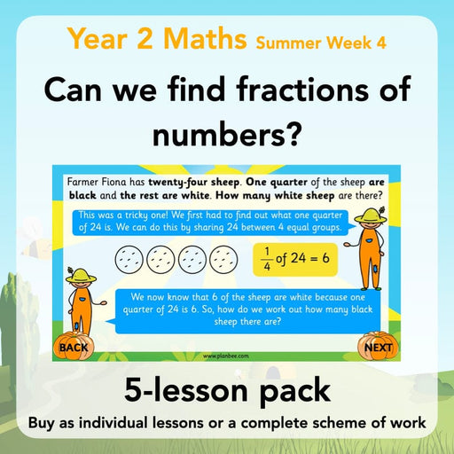 PlanBee Find fractions of amounts Year 2 Fractions by PlanBee