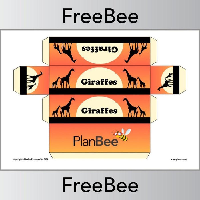 Free African Giraffes Animals Group Name Labels by PlanBee