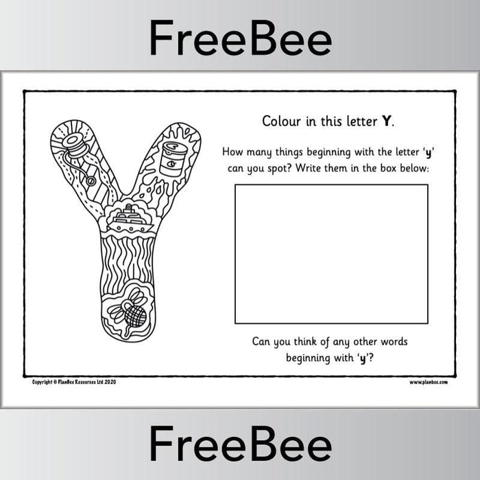 PlanBee Free Alphabet Colouring Pages by PlanBee