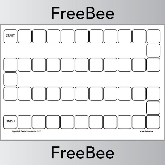 PlanBee FREE Blank Board Game Template by PlanBee