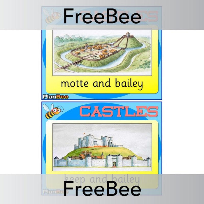 PlanBee Castles Word Cards | PlanBee FreeBees