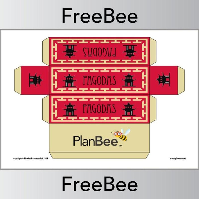 Free Pagodas China-themed Group Name Labels by PlanBee
