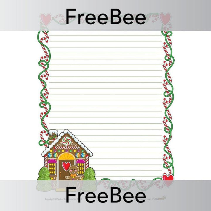 Free Printable Christmas Page Border by PlanBee