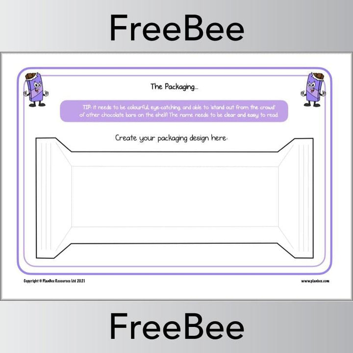 Free Design a Chocolate Bar KS2 Challenge by PlanBee