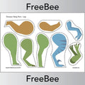 PlanBee FREE Build-a-Dinosaur Body Parts Printables by PlanBee