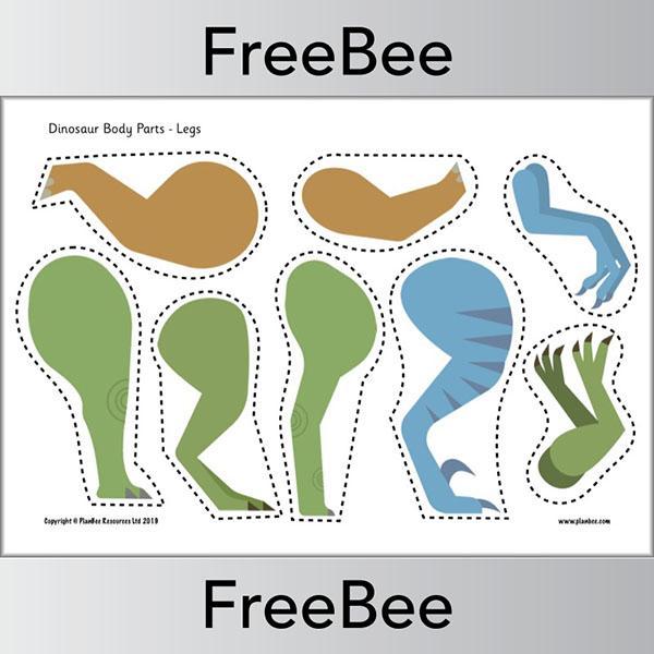 PlanBee FREE Build-a-Dinosaur Body Parts Printables by PlanBee