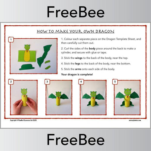 PlanBee Dragon Template | St George's Day Activities
