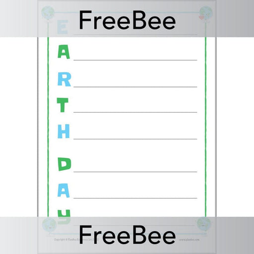 PlanBee FREE Earth Day Acrostic Poem Template by PlanBee