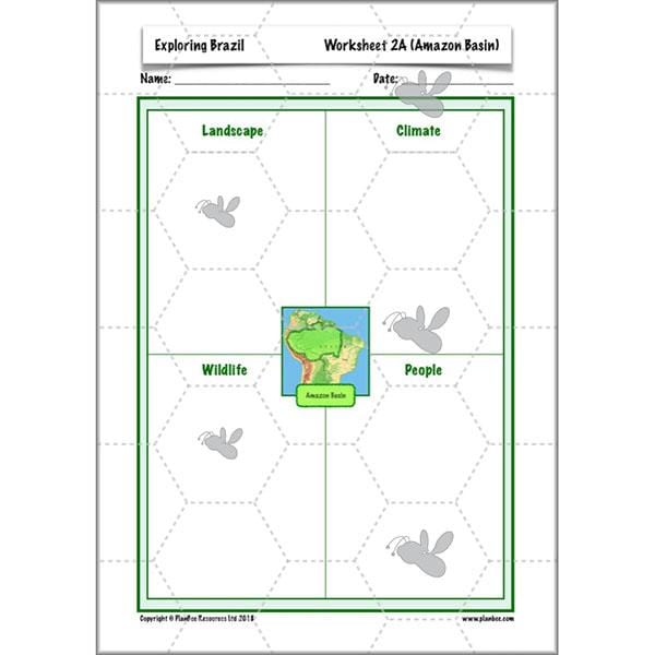 PlanBee Exploring Brazil KS2 Lesson Plan Pack for Year 5/6 Geography