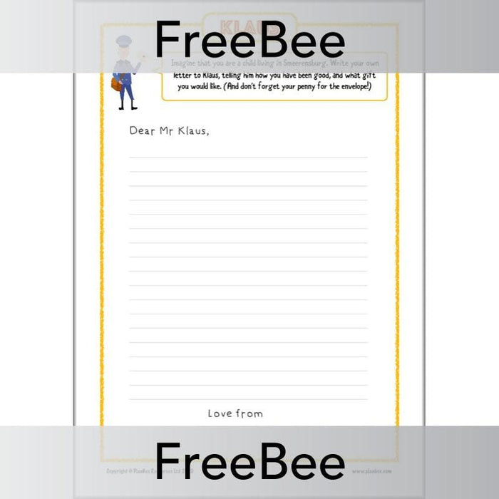 Free Klaus Letter Activity Sheets by PlanBee