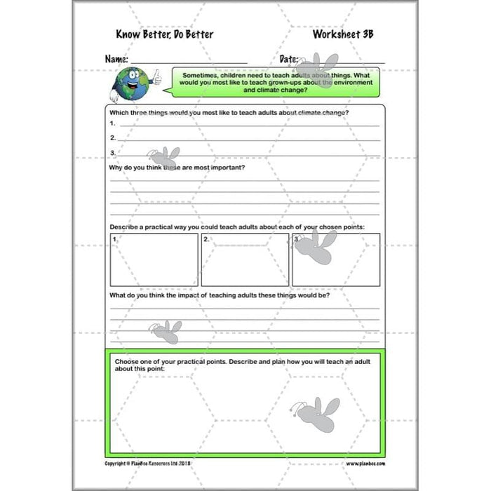 PlanBee Climate Change Worksheets KS2 Lesson | PlanBee