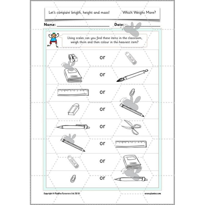PlanBee Let's compare length, height and mass - KS1 Maths Resources and Plans