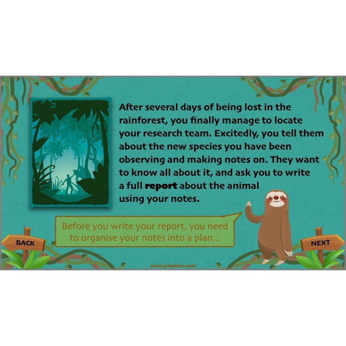 PlanBee Lost in the Rainforest: Non chronological Reports Year 3 English Plans & Resources