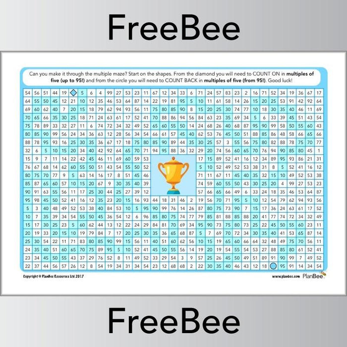 5x Table Multiple Mazes: Multiples of 5 worksheet | PlanBee