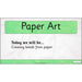 PlanBee Paper Art Lesson - KS1 Art Lesson from PlanBee