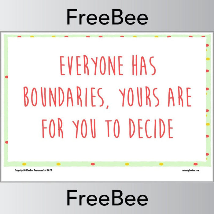 PlanBee FREE Positive Posters for Girls by PlanBee