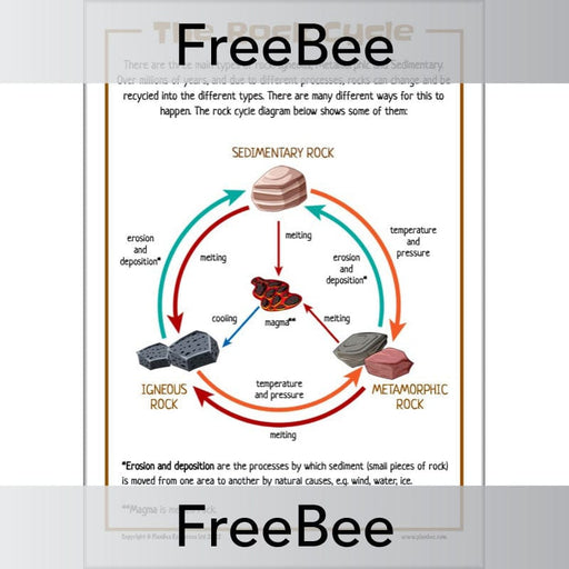 PlanBee FREE Rock Cycle Diagram by PlanBee