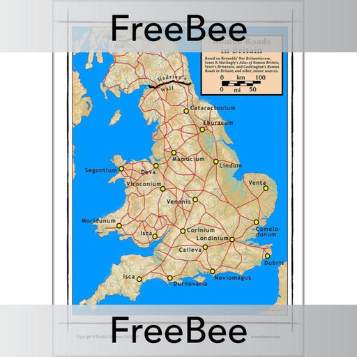 Roman Roads KS2 Map and Images by PlanBee