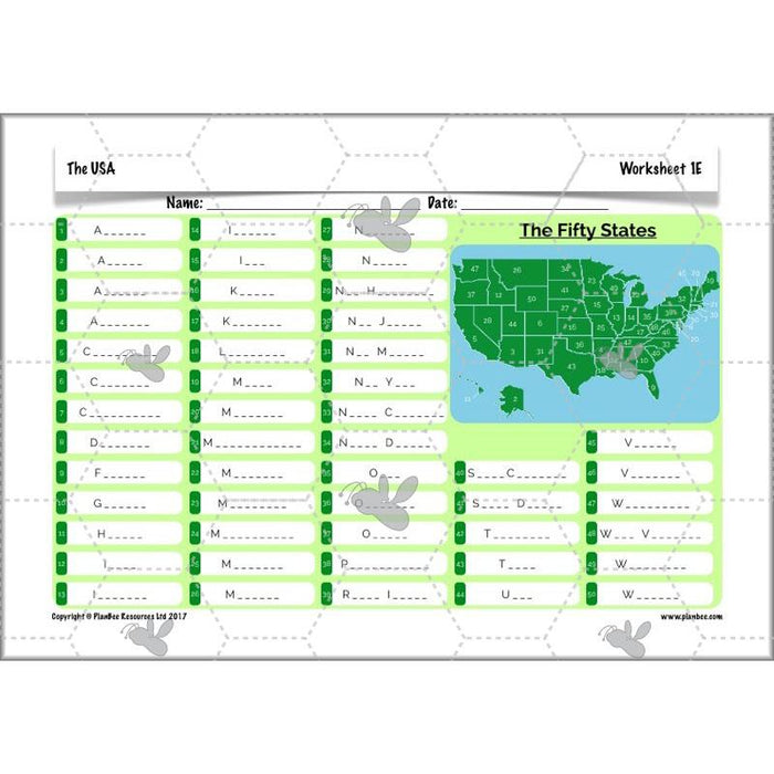 PlanBee The USA: KS2 Geography scheme of work for Year 3 & Year 4