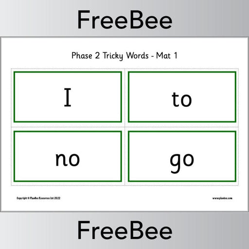 Downloadable Phase 2 Tricky Words Bingo Pack by PlanBee