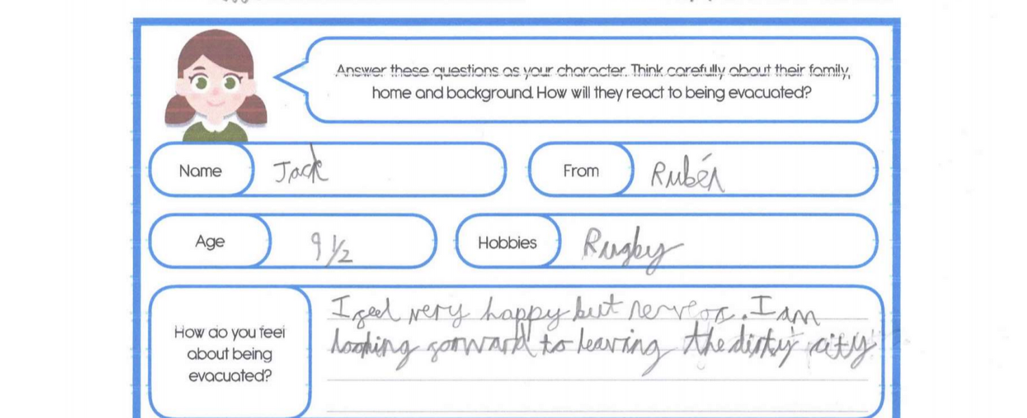 Evacuee Diaries Live Learning Session