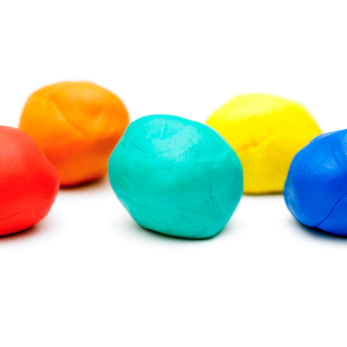 Colourful playdough balls