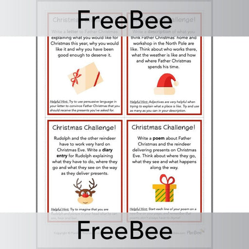 PlanBee Free Christmas writing ideas and activities by PlanBee