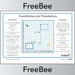 PlanBee Coordinates and Translation Year 4 PlanBee FreeBees