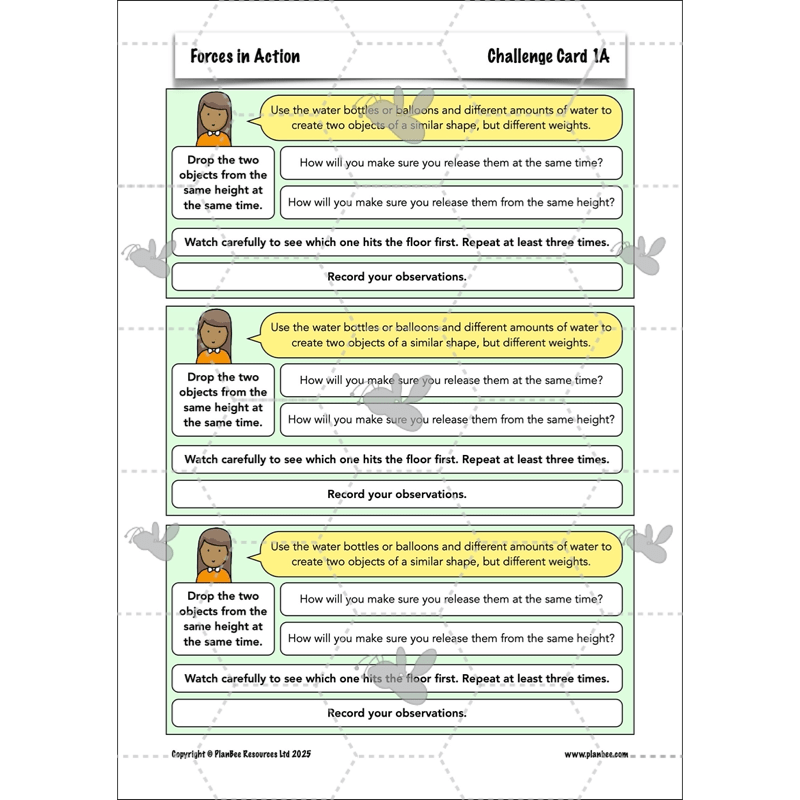 PlanBee Forces in Action: Science Forces Year 5 PlanBee lesson pack