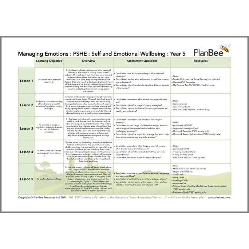 PlanBee Feelings and Emotions KS2 Topic | PlanBee