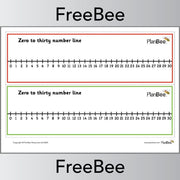 PlanBee Free Number Line to 30 Downloadable Resource from PlanBee