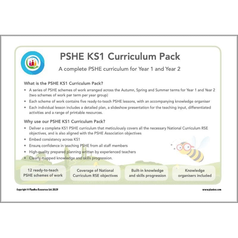 PlanBee Primary KS1 PSHE Long Term Planning by PlanBee
