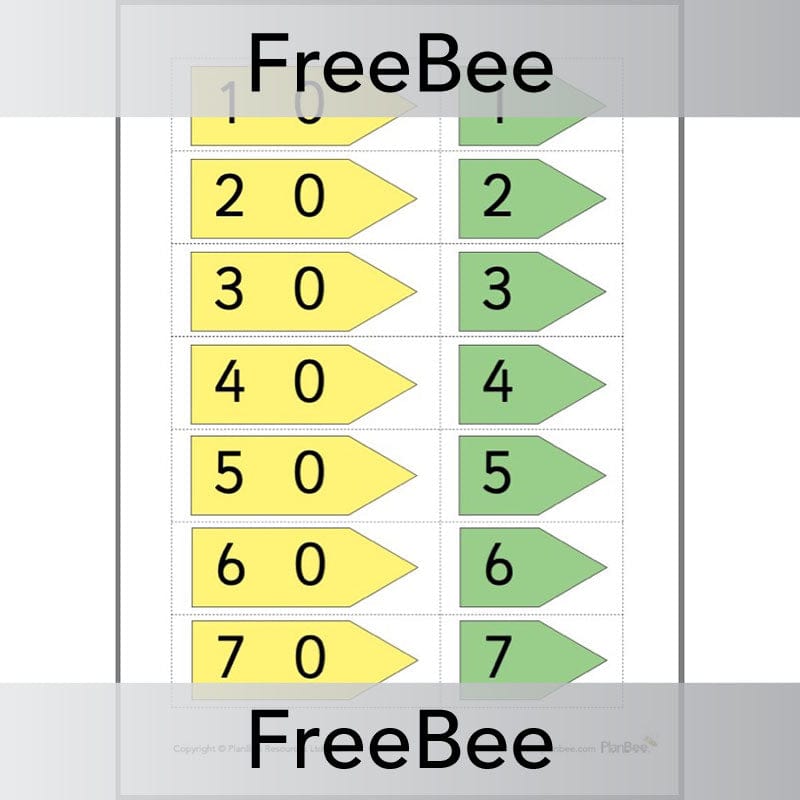 PlanBee Place-Value Arrow Cards: HTO | A PlanBee FREE Resource