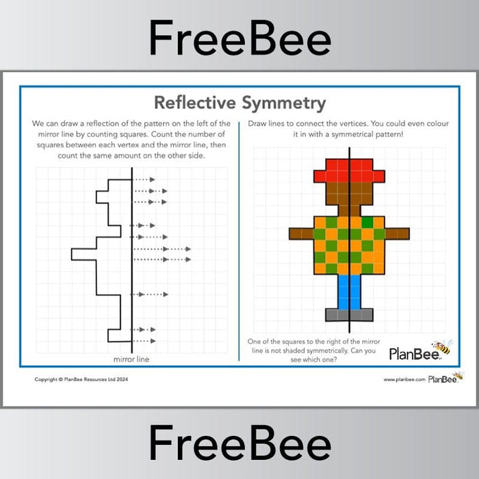 PlanBee FREE Reflective Symmetry KS2 Poster | PlanBee FreeBee