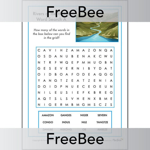 PlanBee Rivers of the World | PlanBee FreeBees