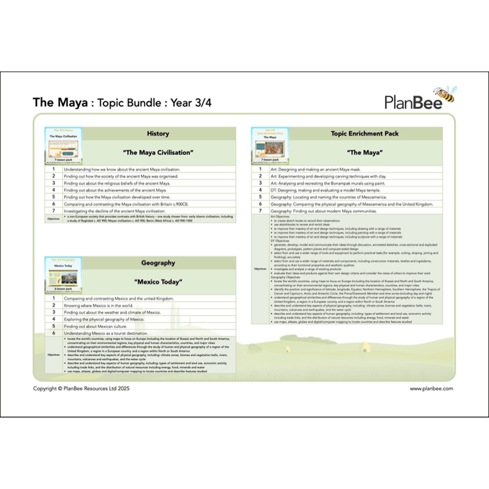 PlanBee The Maya Topic Bundle for KS2