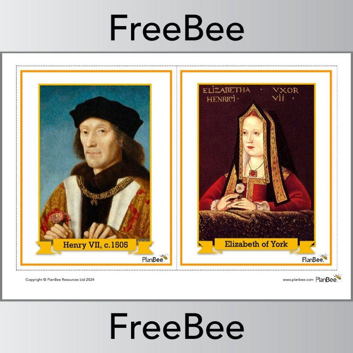 PlanBee Tudor Portrait Pack FREE PDF Resource by PlanBee